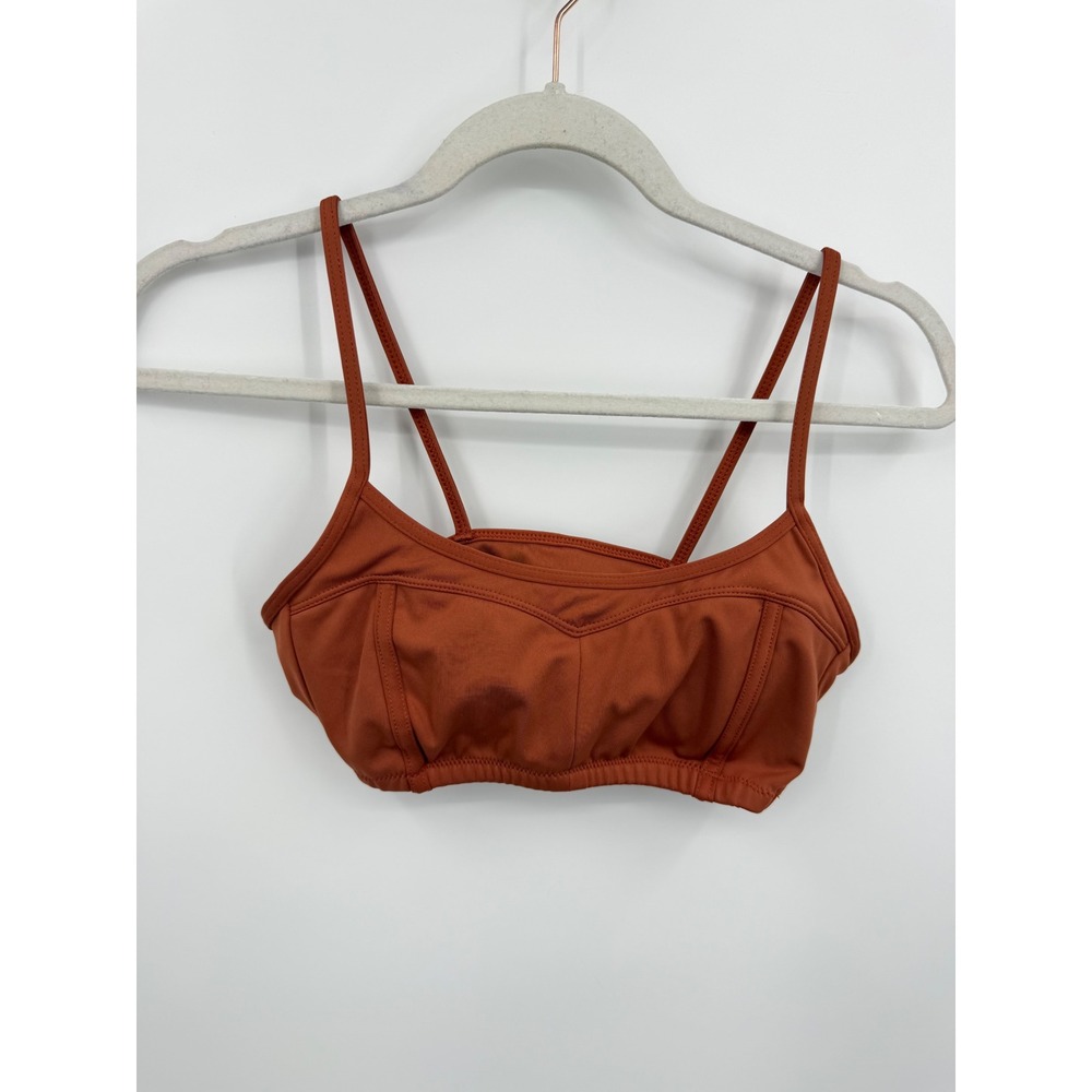 Losano seam bralette Sweetheart Sports Bra Womens Small Rust Orange Recycled